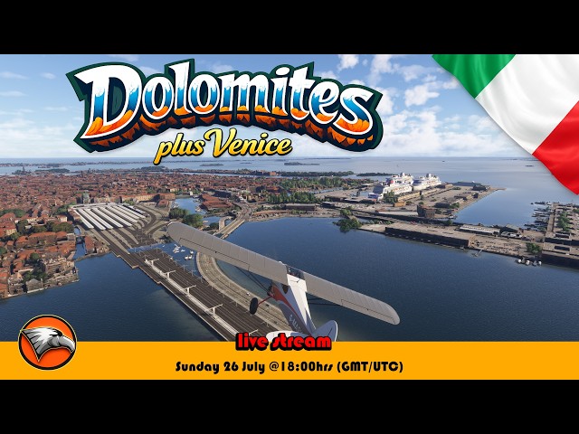 SIMHANGER multiplayer flyin - over from the Dolomites to Venice