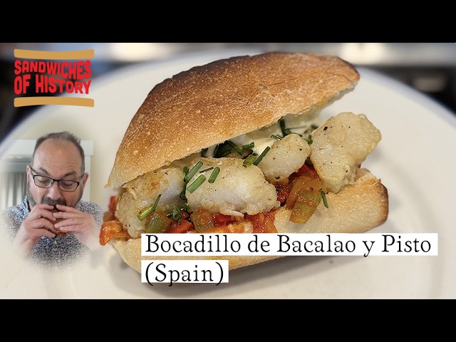 Bocadillo de Bacalao y Pisto (Spain) on Sandwiches of History⁣