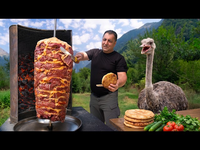 The Ultimate Ostrich Meat Doner In The Wilderness!