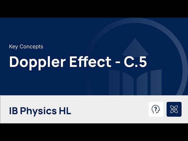 Doppler Effect [IB Physics HL]