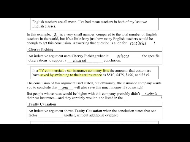 2.9.5 - Inductive Fallacies