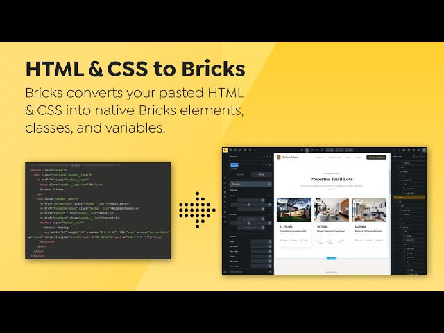 HTML & CSS to Bricks
