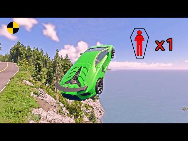 Realistic High-Speed Car Crashes in BeamNG.drive #200 | Ultra Detailed Crash Compilation