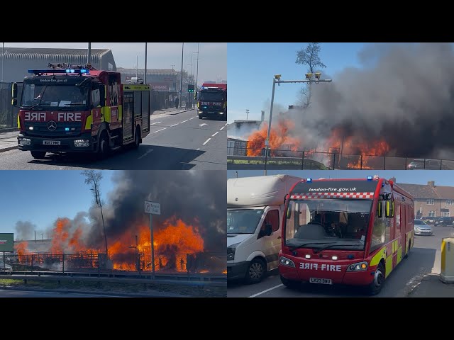 [12 PUMP FIRE!] Firefighters respond to large fire in east London - LFB