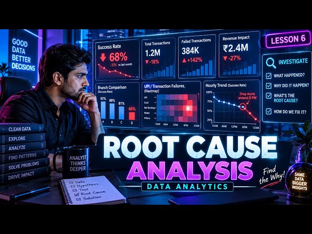 Root Cause Analysis for Data Analysts | Find WHY the KPI Dropped 🔥 | Lesson 6