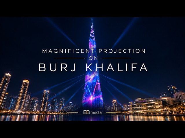 Magnificent Projection Show on Burj Khalifa / LIVE from Dubai  🎥🤳