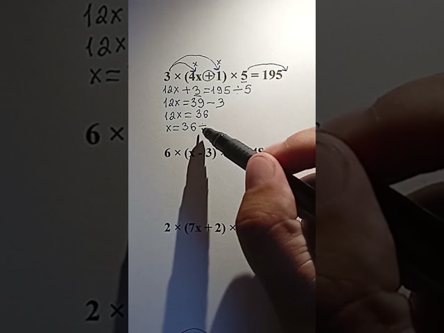 How to Solve Equations Step by Step | Easy Math Methods #maths #mathstricks #mathematics #math 