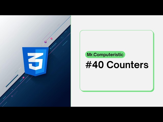 CSS Counters - How do CSS counters work? - CSS tutorials for absolute beginners - CSS course 2025/26