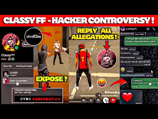 CLASSY - Hacker Controversy !🤬||@whitenfreefire- Expose with Proof ?✅||@classyfreefire- Reply !🙏