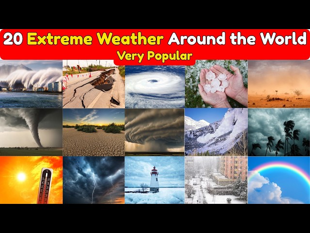 Natural Disasters for kids 🌪️ 20 Extreme Weather Around the World | Educational Learning Video