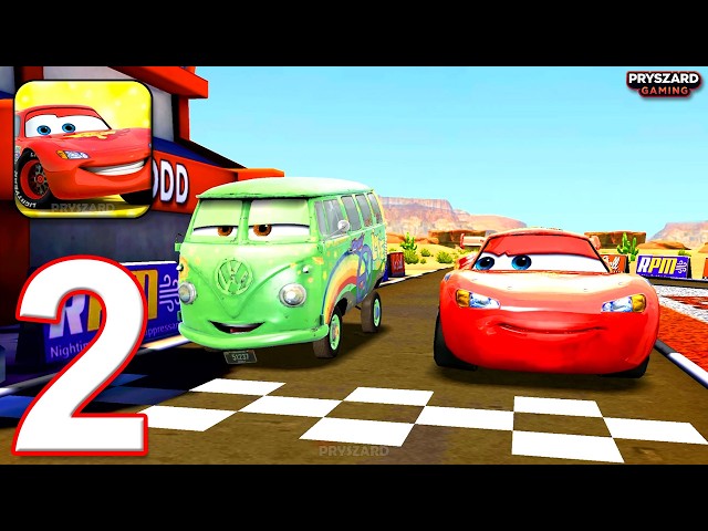 Cars: Fast as Lightning - Gameplay Walkthrough Part 2 - Lightning McQueen Car Racing Track Race