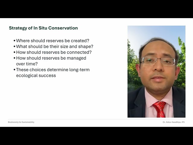 Lecture 48: In situ Conservation