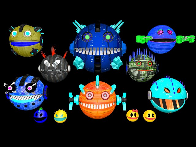 PACMAN 3D Robot Destruction Physics Test | Blender Simulation