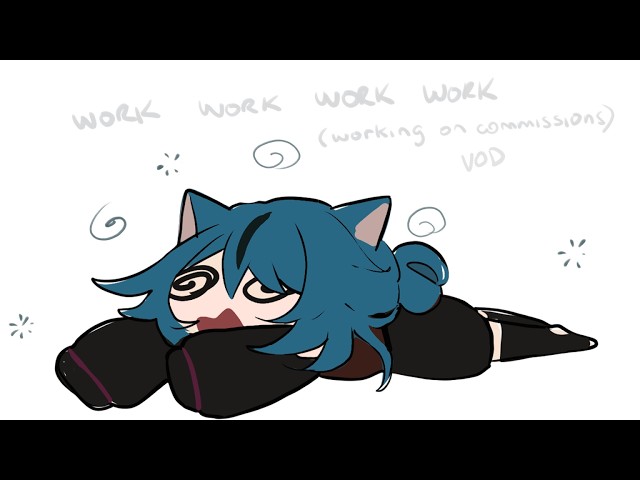 office cat painting vtuber model