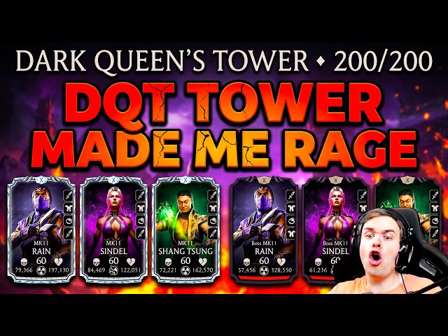 Fatal Dark Queens Tower RAGE in MK Mobile! Epic Mirror Team!
