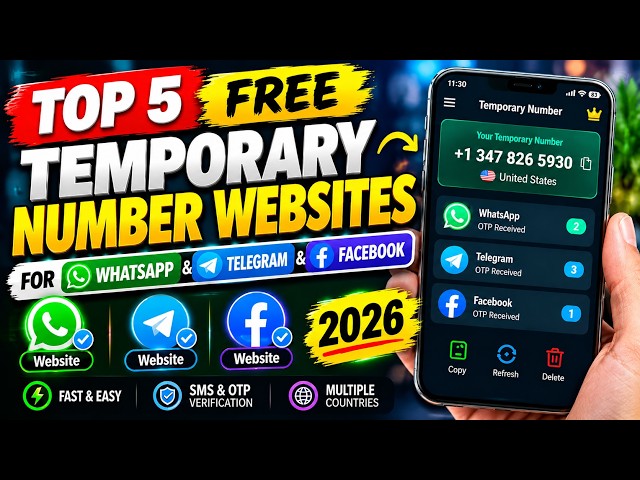 5 Best Free Virtual Number Websites 2026 | SMS Verification Guide ✅