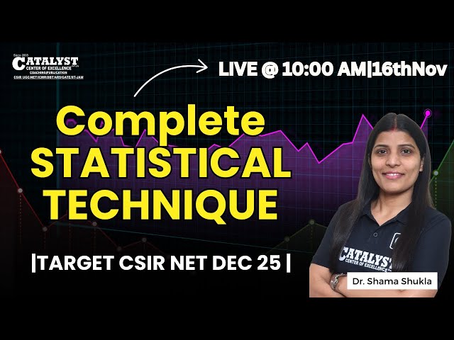 Complete Biostatistics for CSIR-NET, GATE, DBT, ICMR-JRF | Concept +PYQ + Formulas| Dr. Shama Shukla
