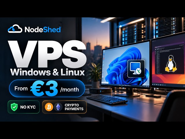 Cheap Windows & Linux VPS from €3/Month | 1Gbps RDP + No KYC