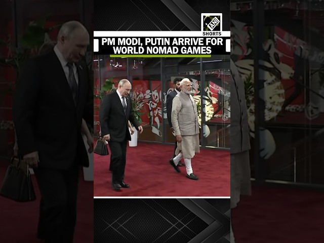 PM Modi, Russian Prez Putin arrive at Bishkek Arena for VI World Nomad Games opening ceremony