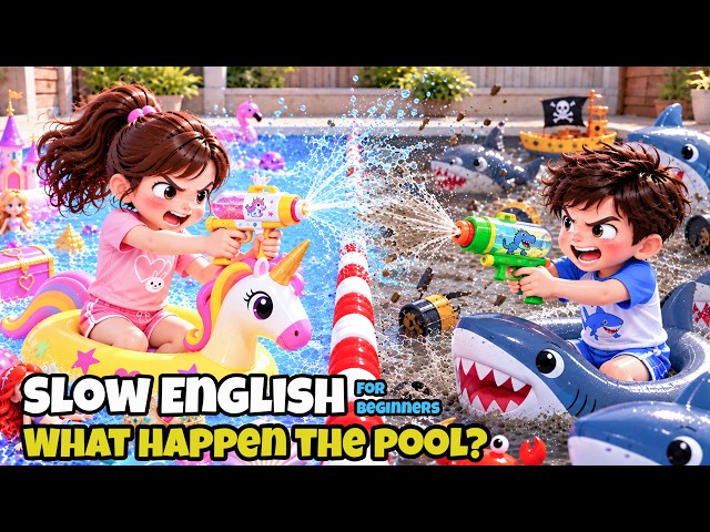 Ben Started a Mud War with Anna... THEN Everything Got Worse! 🌊😱 | Slow English Listening (A2)