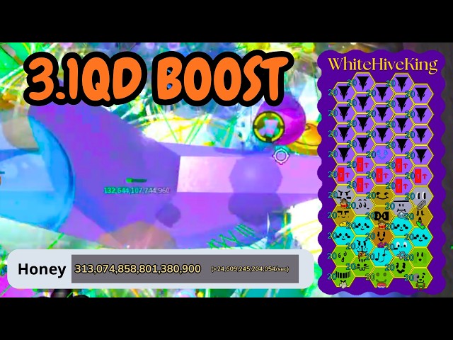 3.1QD White Hive Boost + Full Hive Reveal | Bee Swarm Simulator