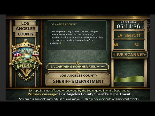 LA Sheriff - LASD Police Scanner - LA Captain - S6 - 22-Oct-2026
