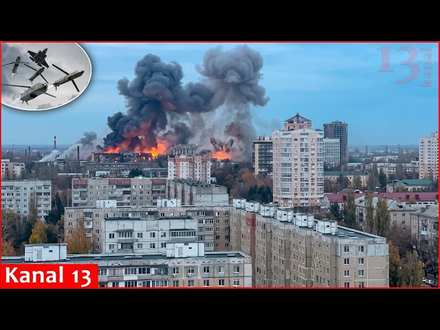 Ukrainian missile strike hits Russian military electronics plant - massive explosion and fire erupt