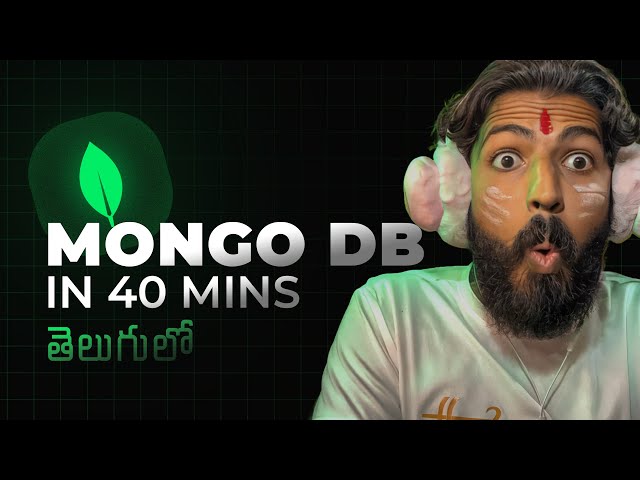 Complete MongoDB Tutorial in Telugu with Free Notes | Dodagatta Nihar