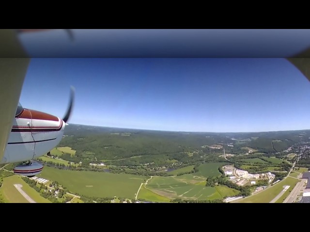Flying over Sidney Airport