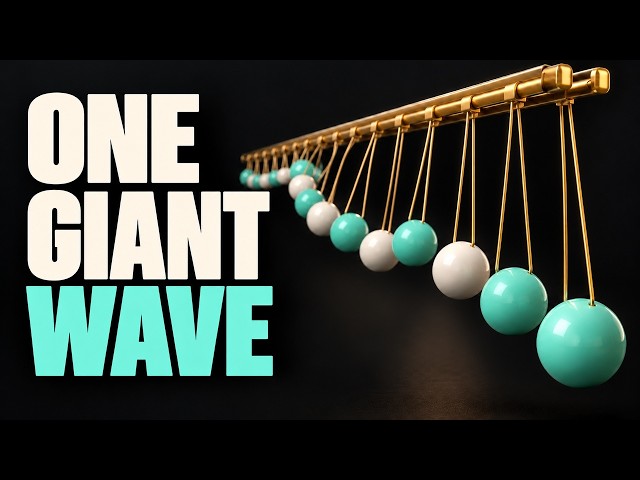 15 Pendulums Move Like One Giant Wave