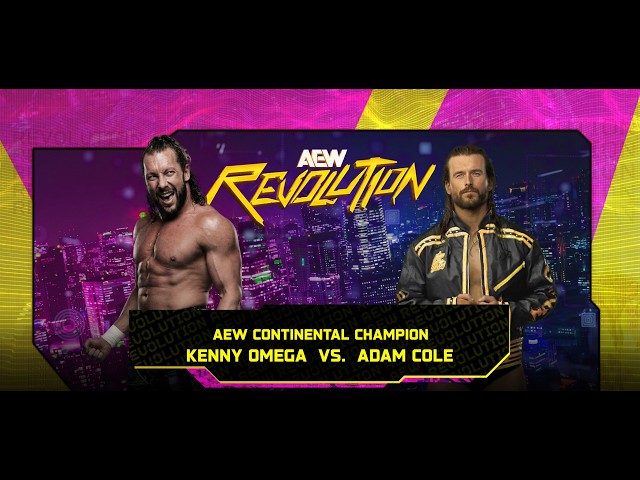 KENNY OMEGA VS ADAM COLE AEW CONTINENTAL TITLE REMATCH AEW REVOLUTION WWE 2K26 UNIVERSE MODE