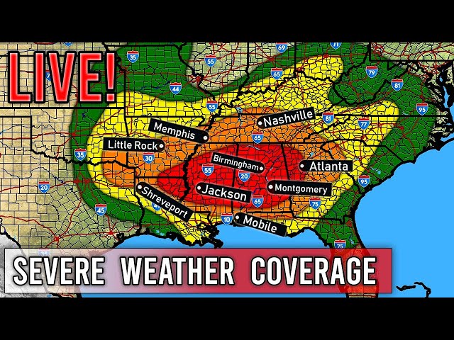Major Tornado Outbreak Live Coverage - Large Tornadoes, Major Supercells, Intense Hail