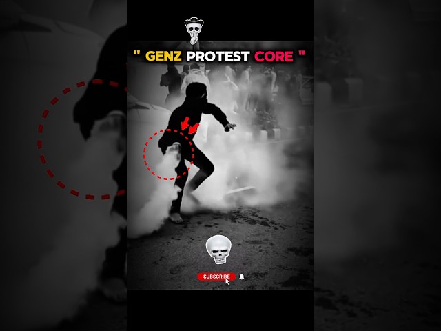 :GENZ PROTEST CORE " #shorts #protest 💀 Tear Gas,
