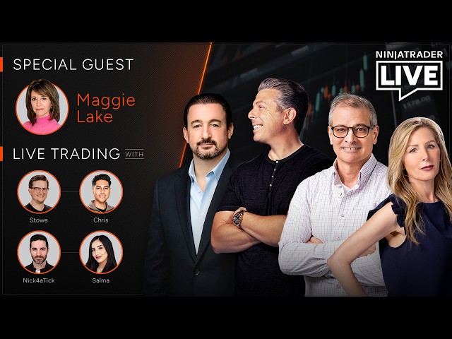 NinjaTrader Live | Futures Trading + Analysis | Blake Morrow, Chris + Stowe, Nick + Salma (9/10/26)