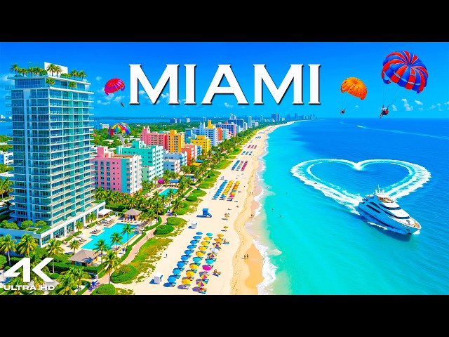 Miami 🇺🇸 4K | Art Deco Streets, Beachfront Beauty & Coastal Energy