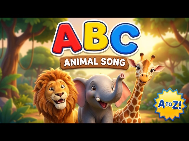 ABC Animals Song for Kids 🦁 Learn the Alphabet A-Z | Fun Animal Songs | Pop Kids Nursery Rhymes