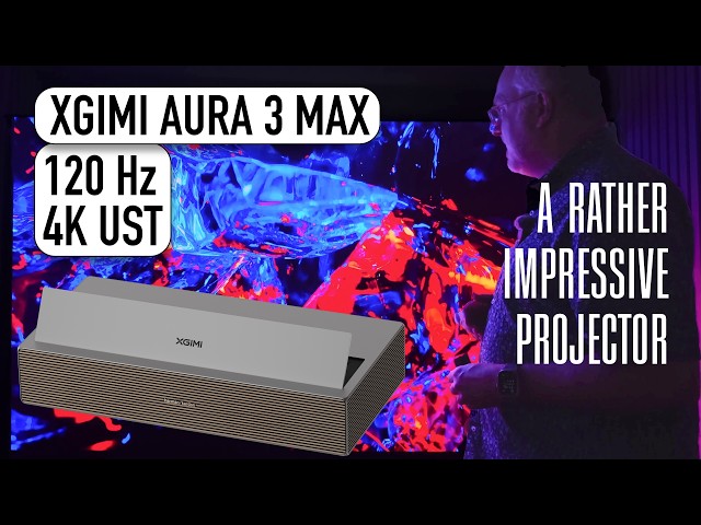 XGIMI Aura 3 Max 4K 120Hz UST Projector. Rather impressive.