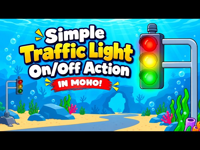 Simple Traffic Light On/Off Action | Moho | Rigged Animation