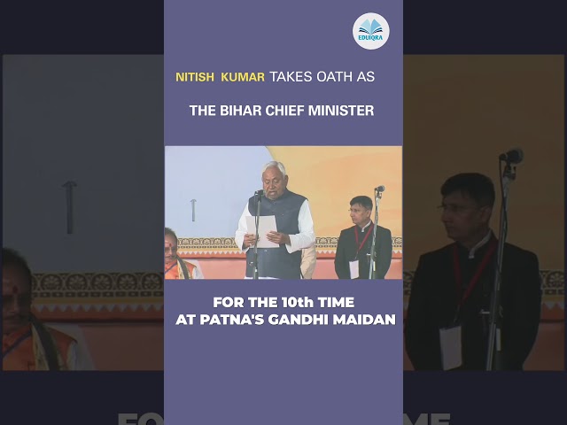 Nitish Kumar takes oath as CM for the 10th time. #nitishkumar #chiefminister #bpsc #bihar #biharnews