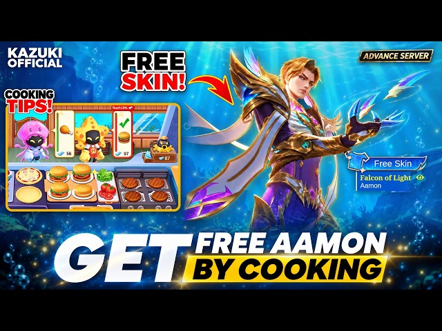 HOW TO GET FREE AAMON SKIN FROM THE YOUTH FAIR EVENT | UNDERSEA RESTAURANT COOKING GAME