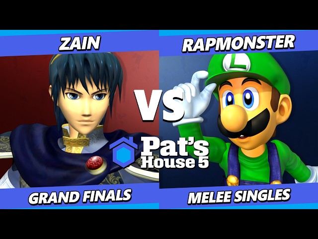 Pat's House 5 GRAND FINALS - Zain (Marth) Vs. RapMonster (Luigi) Smash Melee - SSBM