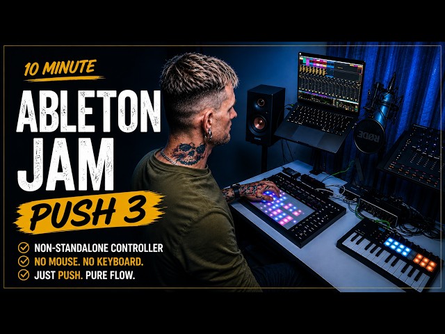 10-Minute Melodic Techno Live Jam | Hands-On with Ableton Push 3 | No talking