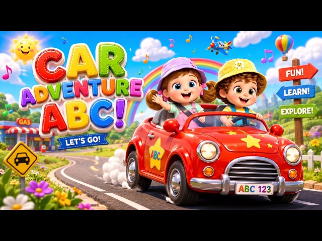 ABC Phonics Song For Kids! Learn with Car Adventure | Learn ABC A to Z With AS Cartoon And Animation