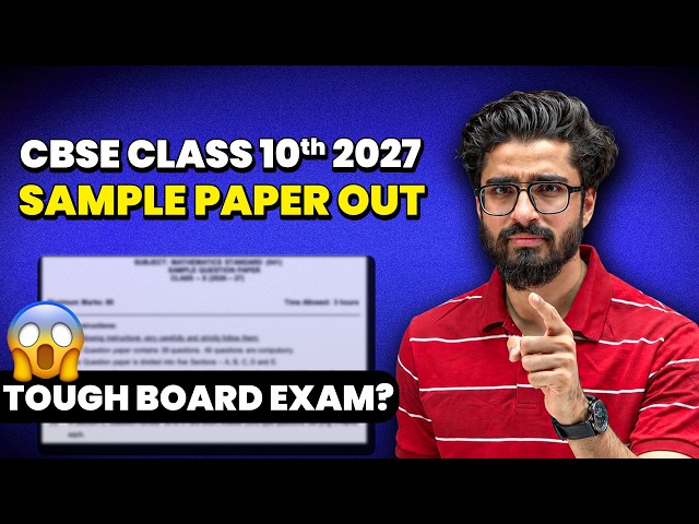 CBSE Class 10th Sample Paper 2027 - Complete Analysis | Will the Math Exam Be Tough? 😱 Ritik Sir