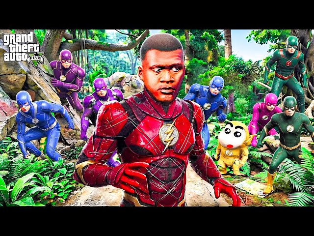 Shinchan & Franklin Played FLASH Hide & Seek with Friends! 🔥😱 | GTA 5 Malayalam