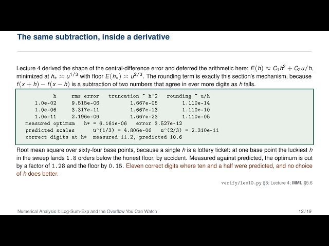 Machine Learning for Mathematicians | Lecture 10: Numerical Analysis, Log-Sum-Exp and Overflows
