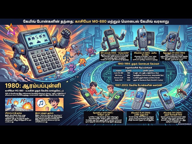 கேமிங் போன்களின் தந்தை: Casio MG-880 முதல் Nokia 3410 வரை | Mobile Gaming History Tamil