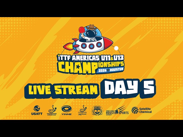🔴 LIVE | Day 5 | ITTF-Americas U11 & U13 Championships Houston 2026
