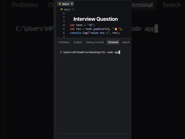 JavaScript padStart() with Emoji | String Padding Method Explained | JavaScript Tutorial | Part-586