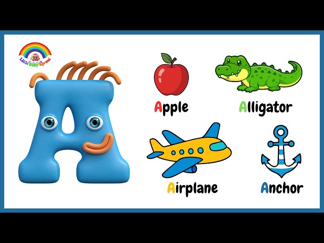 ABC Flashcard For Toddlers And Preschoolers | Alphabet 🔠 Words A to Z | Little Baby Sprout #abcd